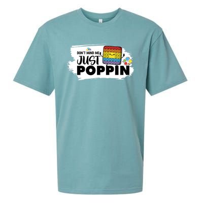 Don't Mind Me Just Poppin Funny Fidget Gaming Gift Sueded Cloud Jersey T-Shirt