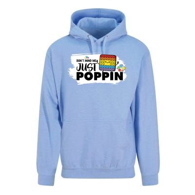 Don't Mind Me Just Poppin Funny Fidget Gaming Gift Unisex Surf Hoodie