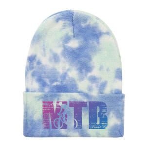 Distressed Mtb Mountain Bike Meaningful Gift For Mountain Bikers Gift Tie Dye 12in Knit Beanie