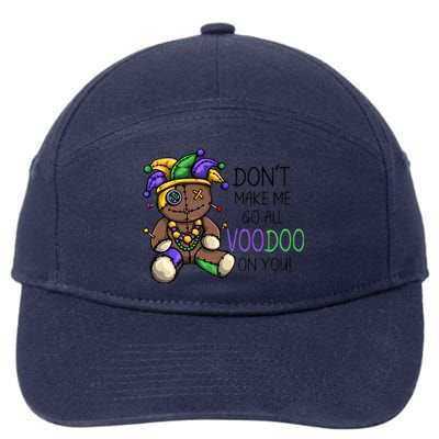 Don't Make Me Go All Voodoo On You Mardi Gras Voodoo Doll 7-Panel Snapback Hat