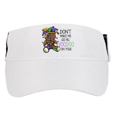 Don't Make Me Go All Voodoo On You Mardi Gras Voodoo Doll Adult Drive Performance Visor