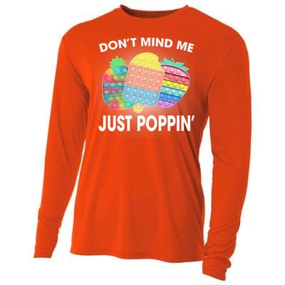 Don't Mind Me Just Poppin Gift Cooling Performance Long Sleeve Crew