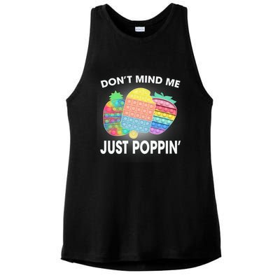 Don't Mind Me Just Poppin Gift Ladies PosiCharge Tri-Blend Wicking Tank