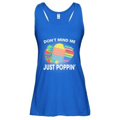 Don't Mind Me Just Poppin Gift Ladies Essential Flowy Tank