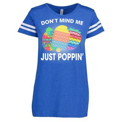 Don't Mind Me Just Poppin Gift Enza Ladies Jersey Football T-Shirt