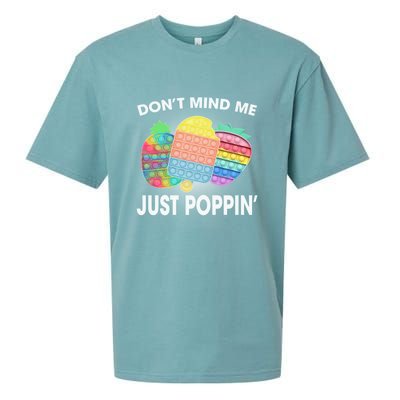 Don't Mind Me Just Poppin Gift Sueded Cloud Jersey T-Shirt