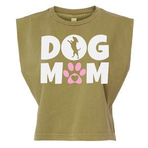 Dog Mom Mothers Day Present For Dog Loving Mom Cute Dog Garment-Dyed Women's Muscle Tee