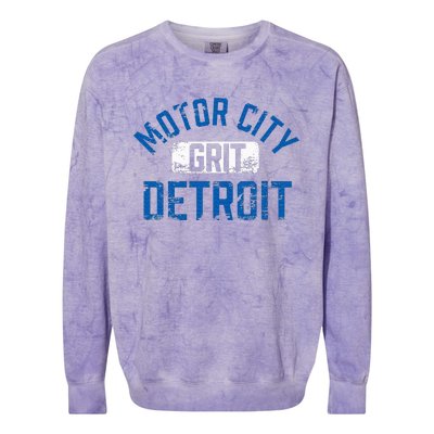 Detroit Michigan Motor City Grit Detroit Motor City Grit Colorblast Crewneck Sweatshirt