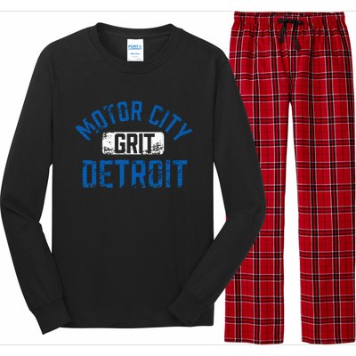 Detroit Michigan Motor City Grit Detroit Motor City Grit Long Sleeve Pajama Set