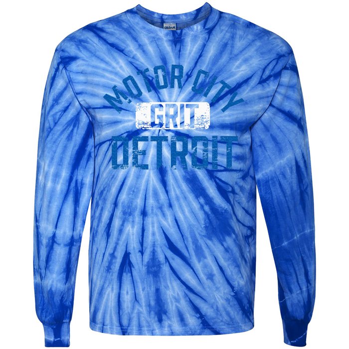 Detroit Michigan Motor City Grit Detroit Motor City Grit Tie-Dye Long Sleeve Shirt