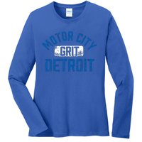 Detroit Michigan Motor City Grit Detroit Motor City Grit Ladies Long Sleeve Shirt