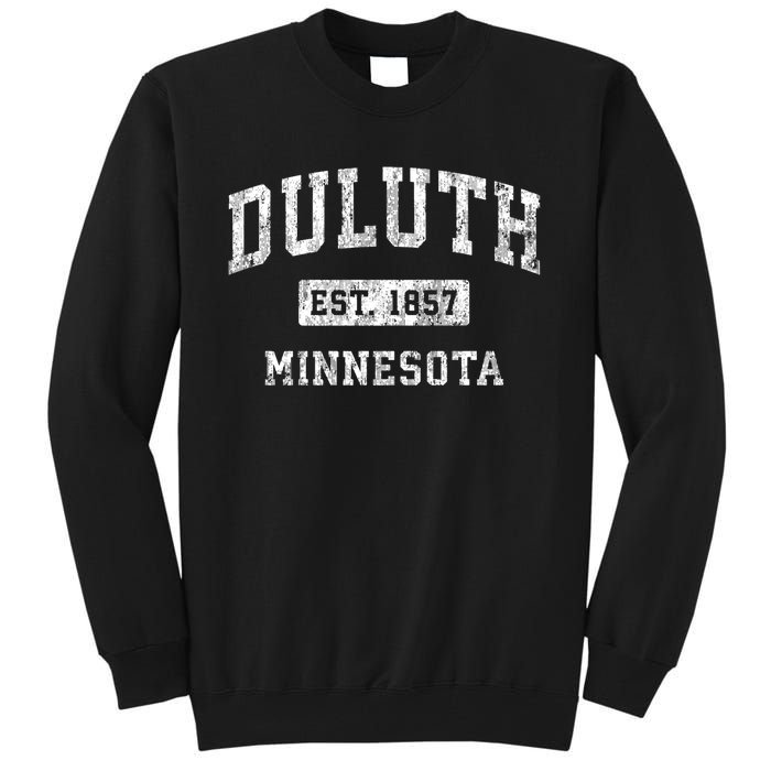 Duluth Minnesota Mn Vintage Established Sports Tall Sweatshirt