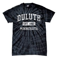 Duluth Minnesota Mn Vintage Established Sports Tie-Dye T-Shirt