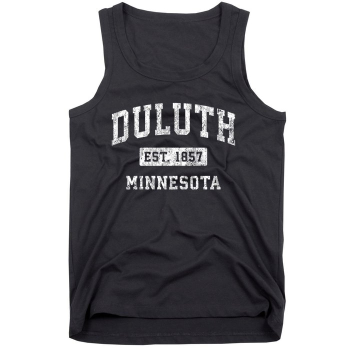 Duluth Minnesota Mn Vintage Established Sports Tank Top