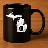 Detroit Michigan Motor City Midwest D 11oz C Handle Ceramic Mug