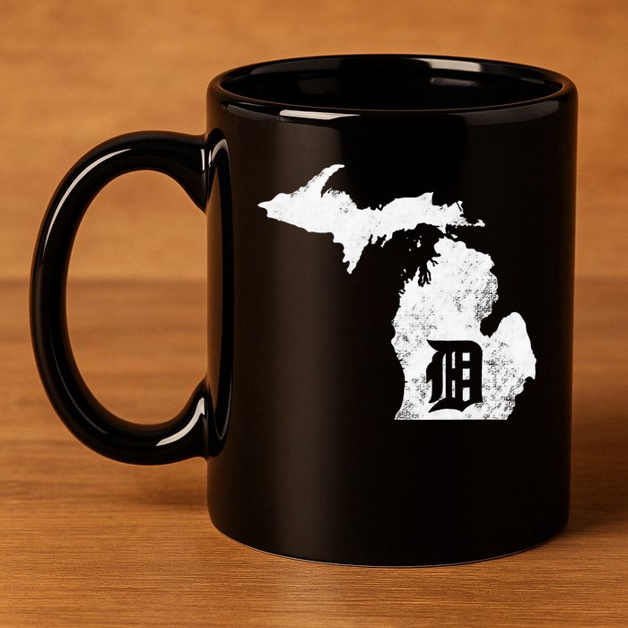 Detroit Michigan Motor City Midwest D 11oz C Handle Ceramic Mug