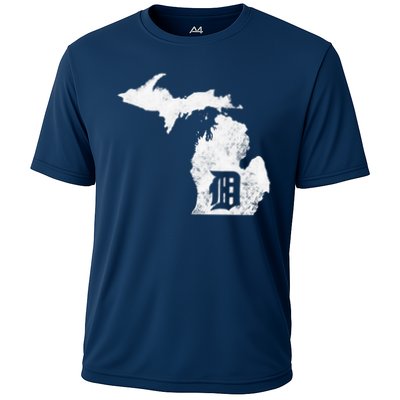 Detroit Michigan Motor City Midwest D Cooling Performance Crew T-Shirt