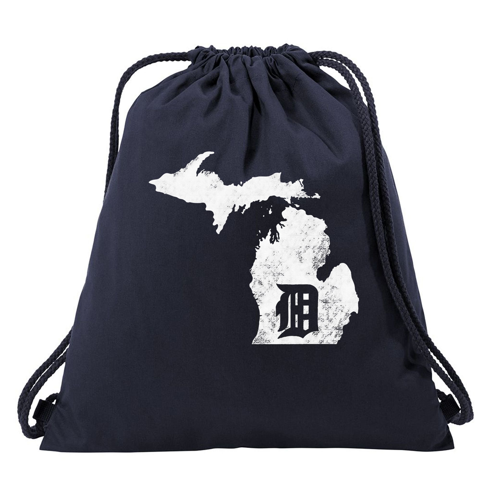 Detroit Michigan Motor City Midwest D Drawstring Bag