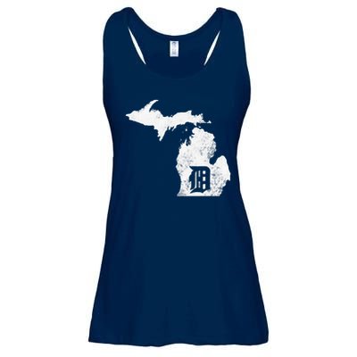 Detroit Michigan Motor City Midwest D Ladies Essential Flowy Tank