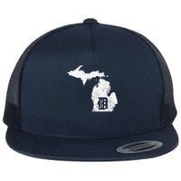 Detroit Michigan Motor City Midwest D Flatbill Hat