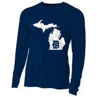 Detroit Michigan Motor City Midwest D Cooling Performance Long Sleeve Crew
