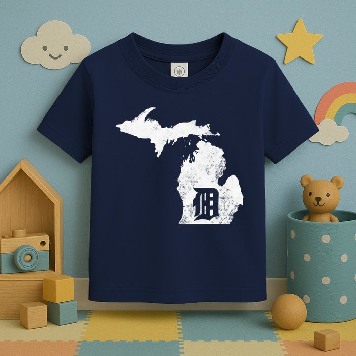 Detroit Michigan Motor City Midwest D Toddler T-Shirt