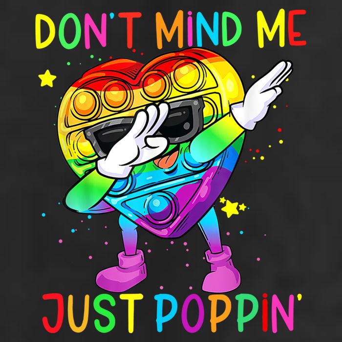 Don’t Mind Me Just Poppin Gift 7 Panel Mesh Trucker Snapback Hat