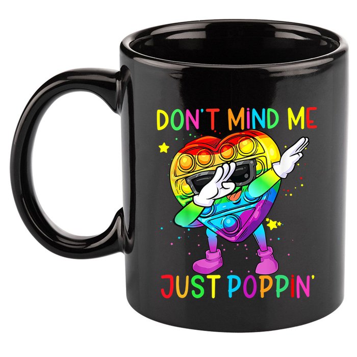 Don’t Mind Me Just Poppin Gift 11oz C Handle Ceramic Mug