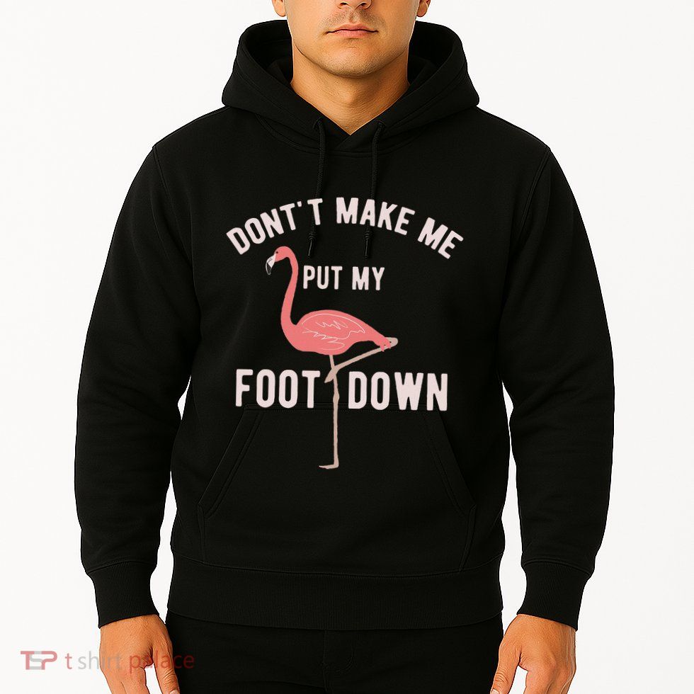 DonT Make Me Put My Foot Down Funny Flamingo Hoodie