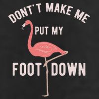 DonT Make Me Put My Foot Down Funny Flamingo Tumbler