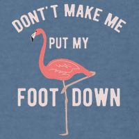 DonT Make Me Put My Foot Down Funny Flamingo Garment-Dyed Sweatshirt