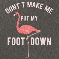 DonT Make Me Put My Foot Down Funny Flamingo Cotton Canvas Backpack