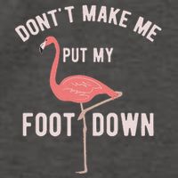 DonT Make Me Put My Foot Down Funny Flamingo Vector Backpack