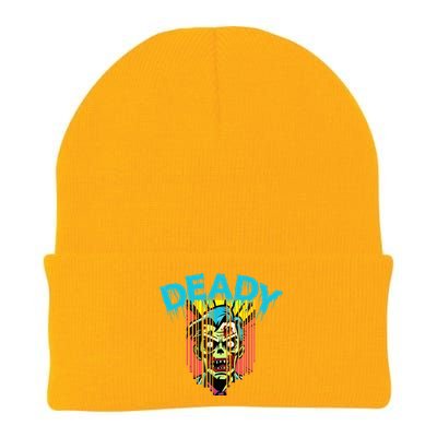 Deady Mummy Matching Dad Mom Halloween Pop Art Knit Cap Winter Beanie