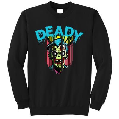 Deady Mummy Matching Dad Mom Halloween Pop Art Sweatshirt