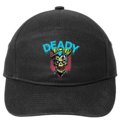 Deady Mummy Matching Dad Mom Halloween Pop Art 7-Panel Snapback Hat