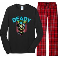 Deady Mummy Matching Dad Mom Halloween Pop Art Long Sleeve Pajama Set