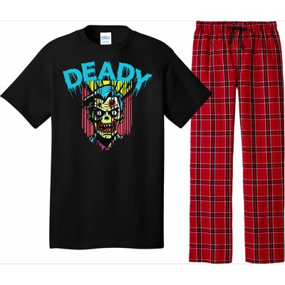 Deady Mummy Matching Dad Mom Halloween Pop Art Pajama Set