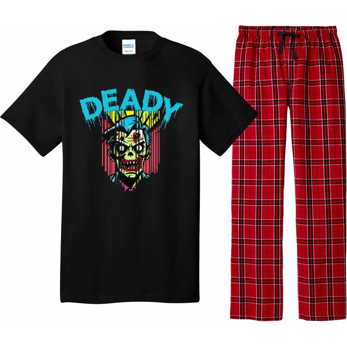 Deady Mummy Matching Dad Mom Halloween Pop Art Pajama Set