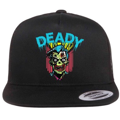 Deady Mummy Matching Dad Mom Halloween Pop Art Flat Bill Trucker Hat