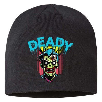 Deady Mummy Matching Dad Mom Halloween Pop Art Sustainable Beanie