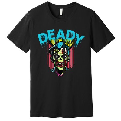 Deady Mummy Matching Dad Mom Halloween Pop Art Premium T-Shirt