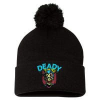 Deady Mummy Matching Dad Mom Halloween Pop Art Pom Pom 12in Knit Beanie