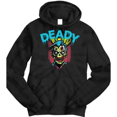 Deady Mummy Matching Dad Mom Halloween Pop Art Tie Dye Hoodie