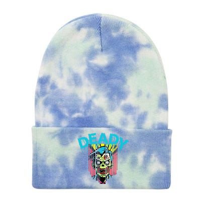 Deady Mummy Matching Dad Mom Halloween Pop Art Tie Dye 12in Knit Beanie