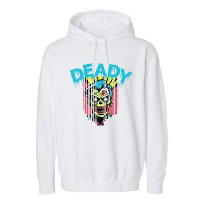 Deady Mummy Matching Dad Mom Halloween Pop Art Garment-Dyed Fleece Hoodie