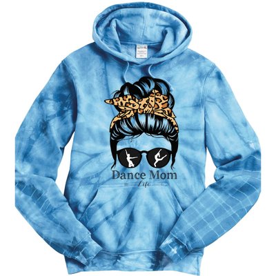 Dance Mom Messy Bun Hair Funny Leopard Dancer Tie Dye Hoodie