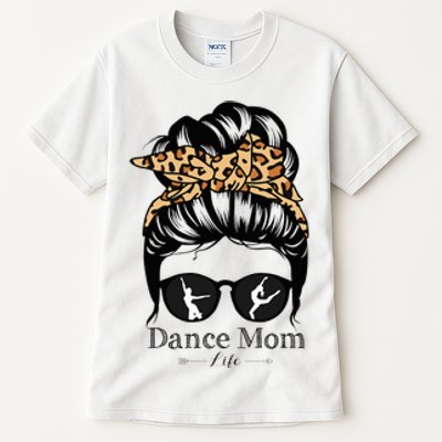 Dance Mom Messy Bun Hair Funny Leopard Dancer Tall T-Shirt