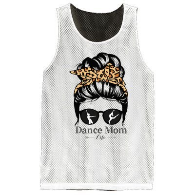 Dance Mom Messy Bun Hair Funny Leopard Dancer Mesh Reversible Basketball Jersey Tank