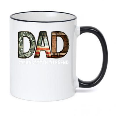 Dad Man Myth Legend Vintage 11oz Black Color Changing Mug